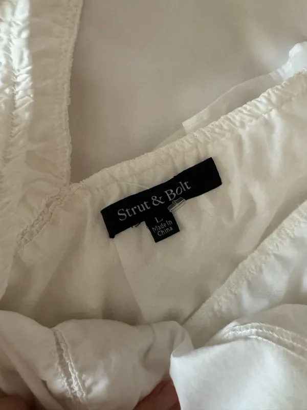 boutique white ruffle top - Image 3