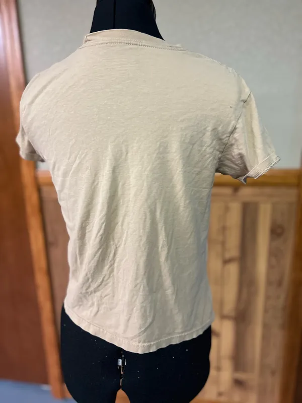 Hanes Beige short sleeve Basic tee - Image 5