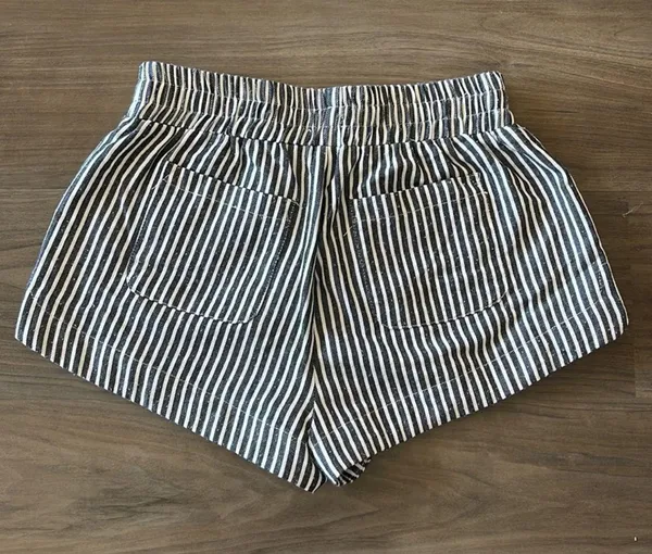 Rumor Boutique LF Blue and white stripped shorts with pockets - Image 5