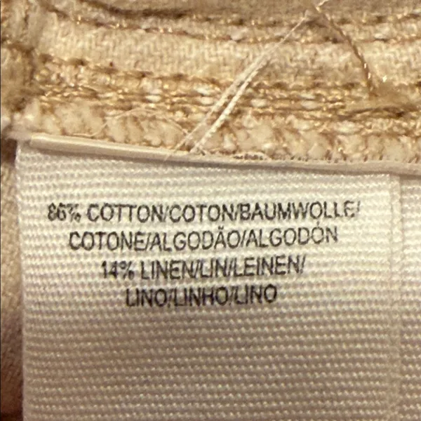 Free People we the free cotton linen blend‎ pants Cream High-Waisted Pants 27 - Image 6