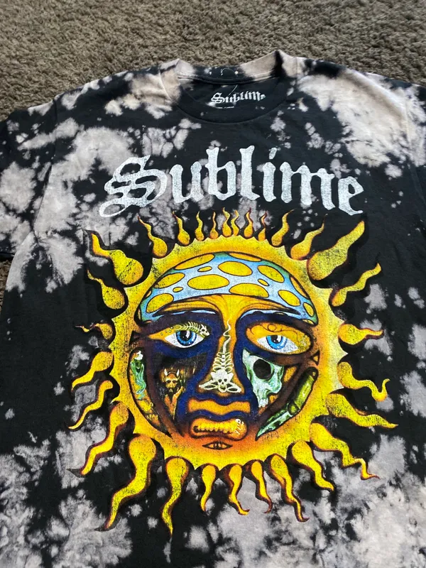 Sublime Black Bleach Tee Size Small - Image 2