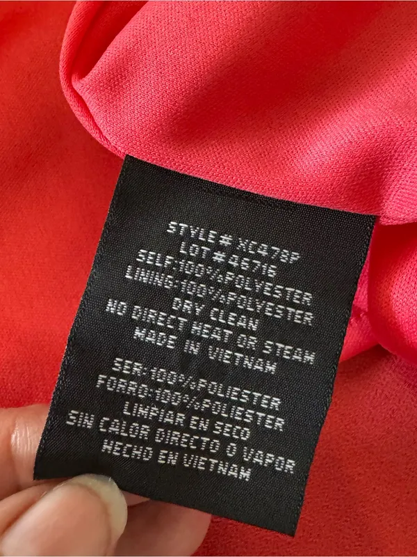 XSCAPE Ruffle Sweetheart Maxi Dress Coral Pink Petite 8 HOCO Prom Formal NWT - Image 7