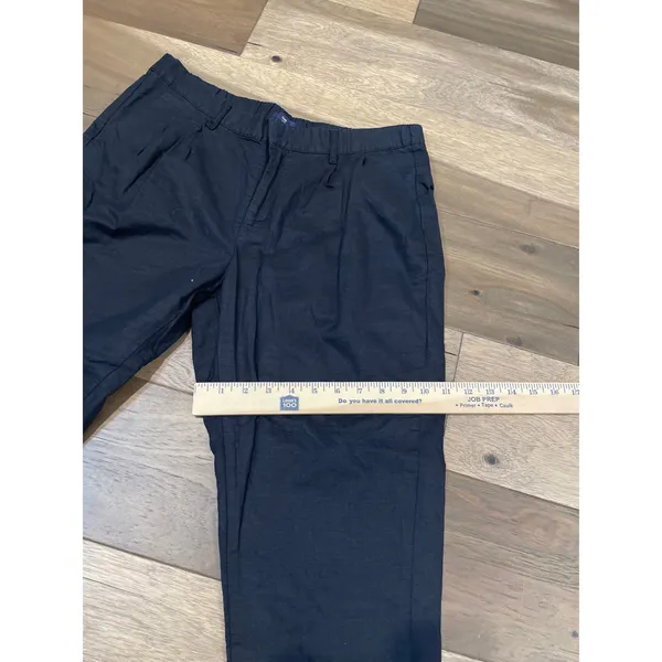 Gap Black Linen‑Cotton Cropped Pants Size M Lightweight - Image 8