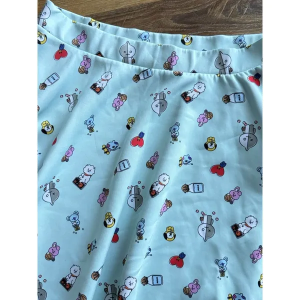 BTS‎ BT21 Icon Skater Skirt Line Friends Mint Blue Hot Topic Sz XL Pockets K Pop - Image 2