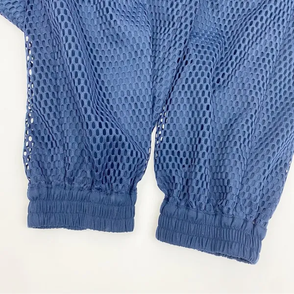 Wildfang The Empower Mesh Drawstring Pants Joggers Navy Blue - Image 9