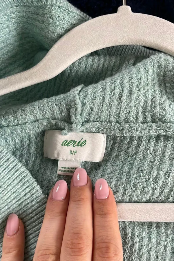 Aerie CozyUp Waffle Sweater Hoodie - Image 3