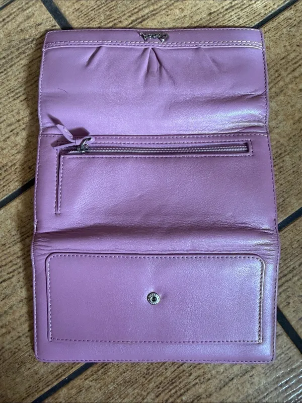 Coach Madison Gathered Leather Continental Wallet Pink Blush Long Wallet - Image 4