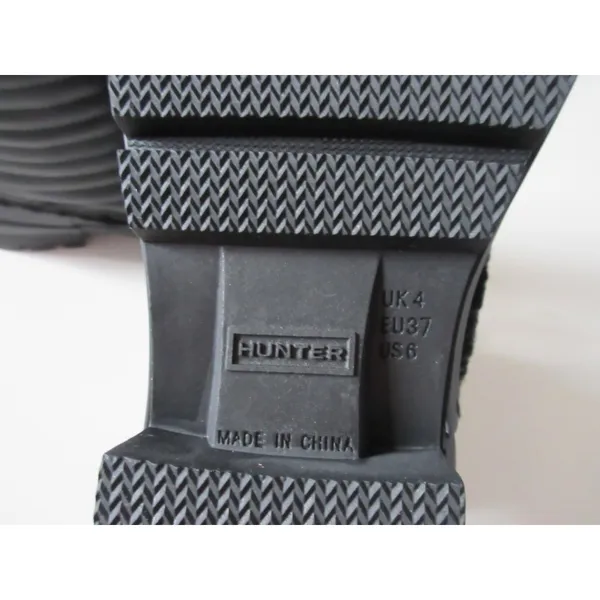 NIB HUNTER Original Shearling Lined Pac in Black Lace-up Rain Boots US 6 $235 - Image 5