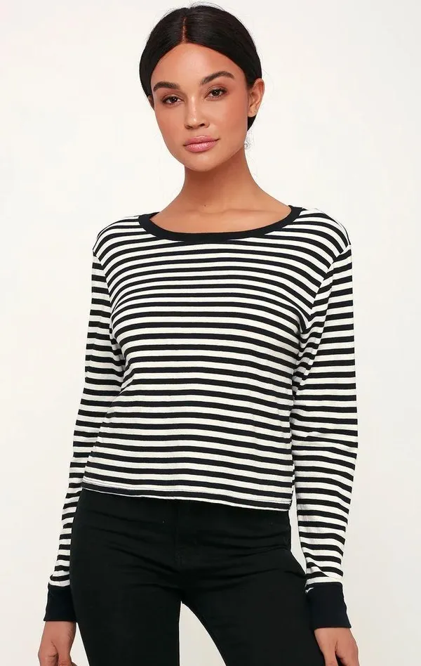 Amuse Society Honey Striped Long Sleeve Top - Image 2