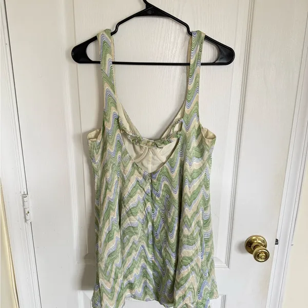 For Love & Lemons Yori Mini Dress in Green - Image 11
