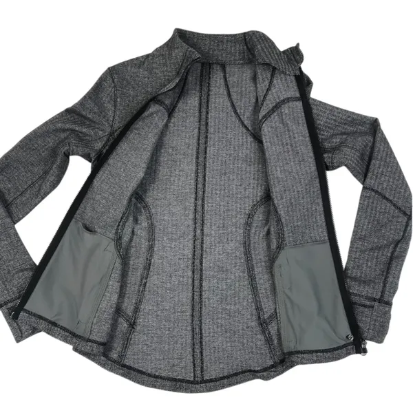 LULULEMON Forme Coco Pique Jacket Sz 8 Black Stretch Athletic Outdoor Yoga Gym - Image 8