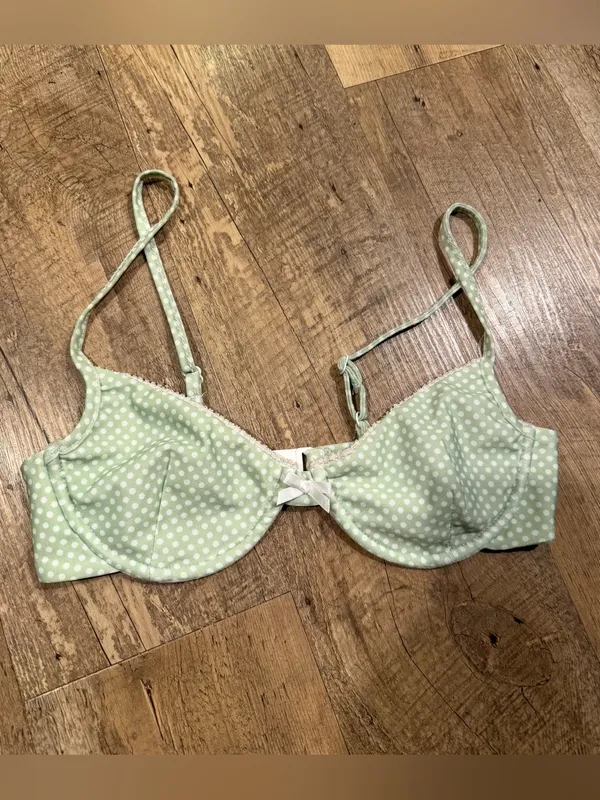Princess Polly Light Green Polka Dot Bikini Top Daphne Underwire 4 - Image 2
