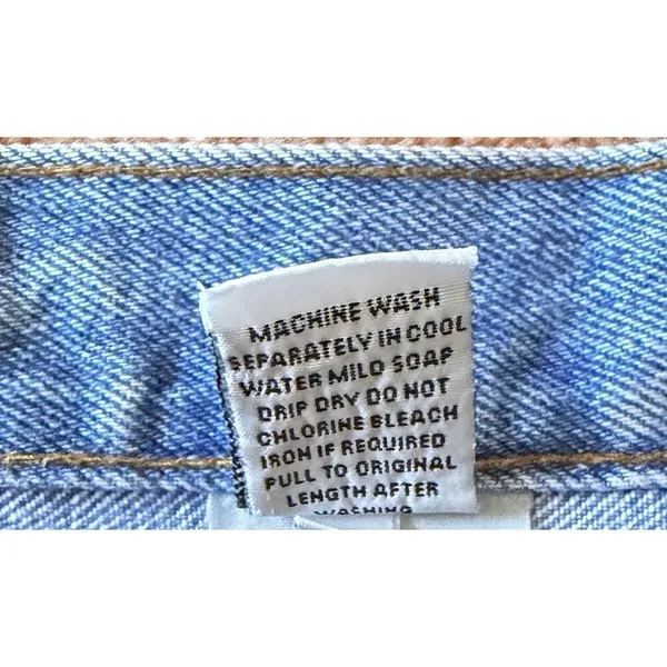 Vintage Bill Blass Italy High Rise Mom Jeans Blue 100% Cotton Size 8 - Image 9