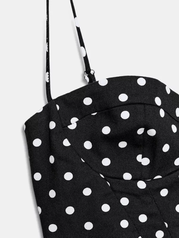 Nwt Zara Polka Dot Strappy Mini Dress Size Xs - Image 7