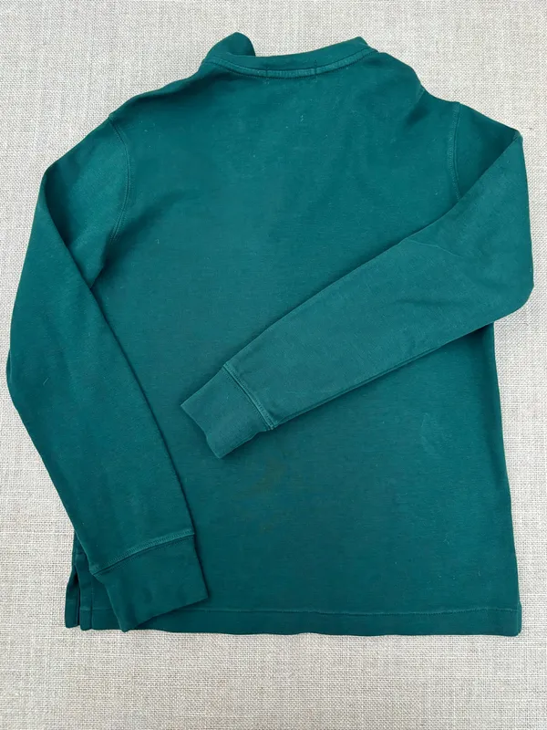 Polo Ralph Lauren Green Estate-Rib Quarter-Zip Pullover Sweatshirt M 10-12 - Image 6