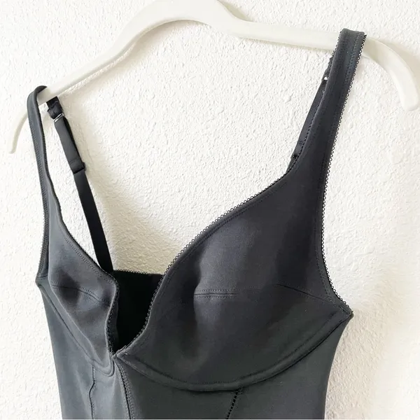 Skims Cotton Shapewear Corset Soot Size Small Retro Feminine Neutral - Image 3
