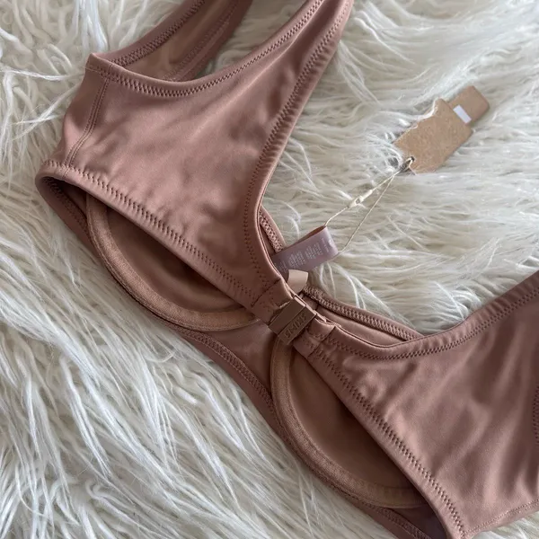 Skims Shaping Swim Unlined Underwire Bikini Top Sienna Size XS - Image 8