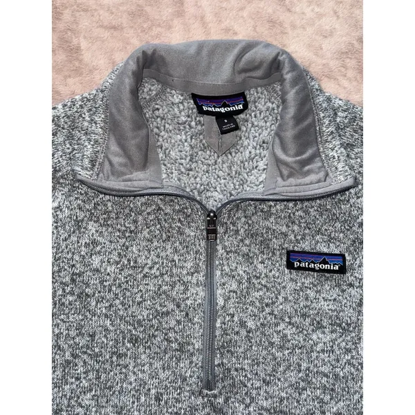 Patagonia Women's Better Sweater Gray Heather 1/4 Zip Up‎ Size Small - Image 4