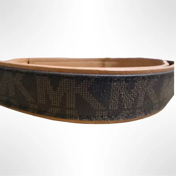 Michael Kors Brown and Gold Belt. Size M - Image 2