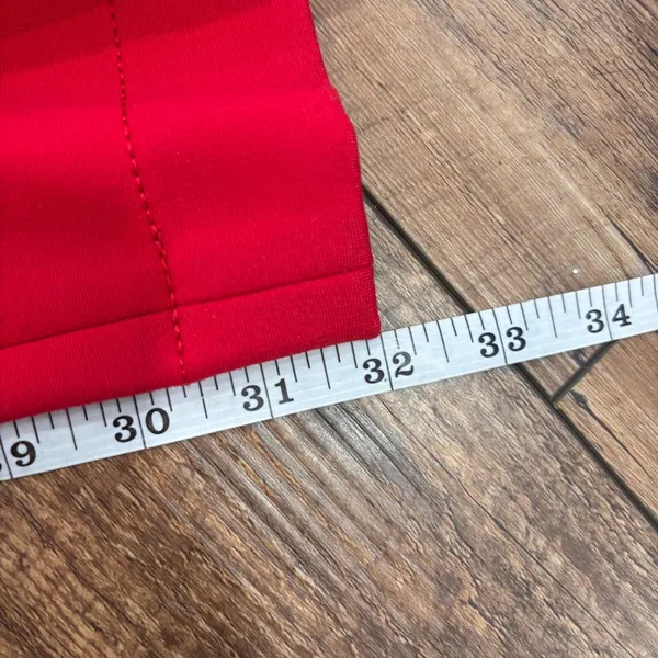 Talbots Women's 8 Wide Leg Ponte Pants Bright Cherry Red Patch Pockets High-Rise - Image 9