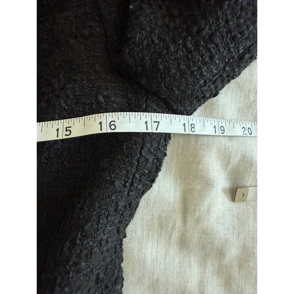 Zara Tweed Tailored Blazer Women Size S Black Double Breasted Gold Button NWT - Image 9