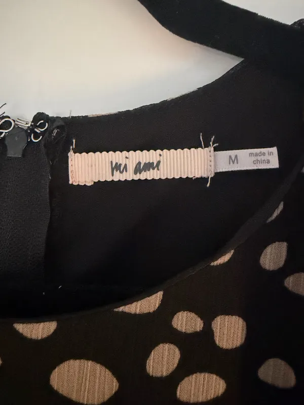 Mi Ami Francesca's Black and Taupe Mini Dress - Image 4