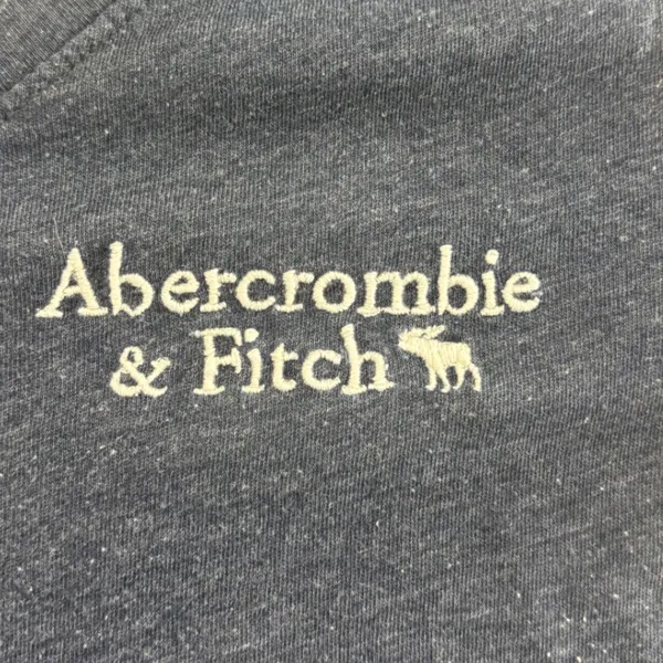 Abercrombie & Fitch Womens Navy Blue V-Neck Logo T-Shirt XS Soft A&F Collection - Image 8