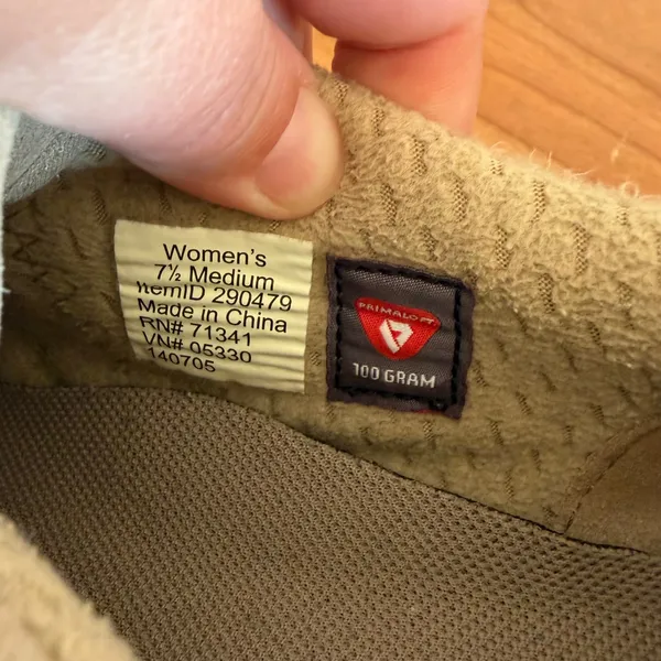 LL Bean Storm Chaser Suede‎ Slip On Shoes Tan Primaloft 290479 Womens 7.5 M - Image 6