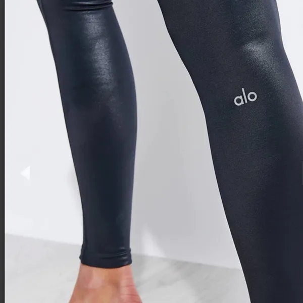 Alo Yoga High-Waist Shine‎ Legging in Anthracite Shine nwot - Image 3