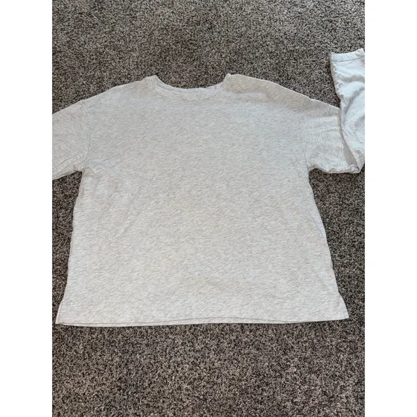 Old Navy Women's Light Gray Vintage Tee Long Sleeve Size Small - Image 2