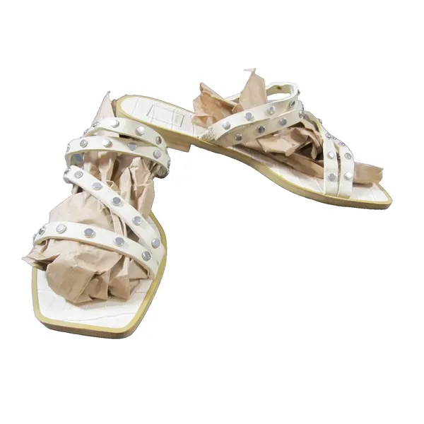 Dolce Vita Stella Studded Sandals Ivory Women’s Size 7.5 Slip‑On Square Toe - Image 5