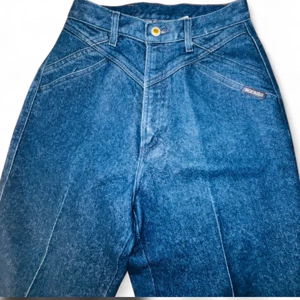 VTG Rockies Bareback Western Jeans Womens 9/10 High Rise V-Yoke Cowboy Denim 27 - Image 11