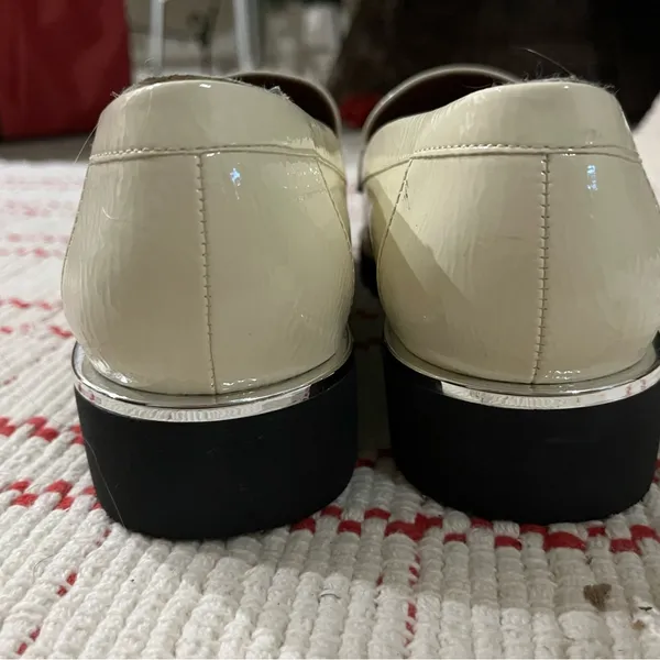 Franco Sarto Women’s Carolynnn Tassel Loafers Putty Patent Sz 8.5 - Image 7