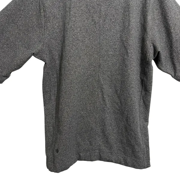 Lululemon Women Heathered Gray‎ Short Sleeve Sweatshirt Drawstring Hem Top Large - Image 8