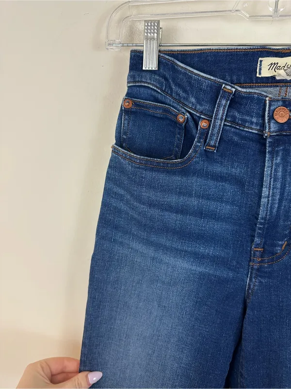 Madewell The Mid Rise Perfect Vintage Jean Medium Wash Size 24T - Image 3
