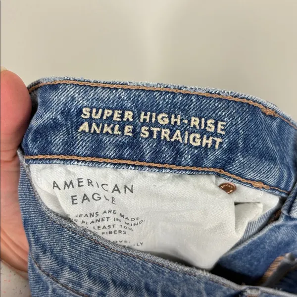 American Eagle Ankle Straight Jeans Women’s Size 8 High Rise Denim Stretch - Image 5