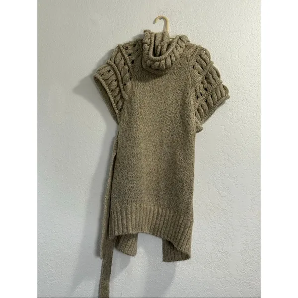 Raga Anthropologie Long Oversize Chunky Knit Hooded Open Cardigan size M - Image 3
