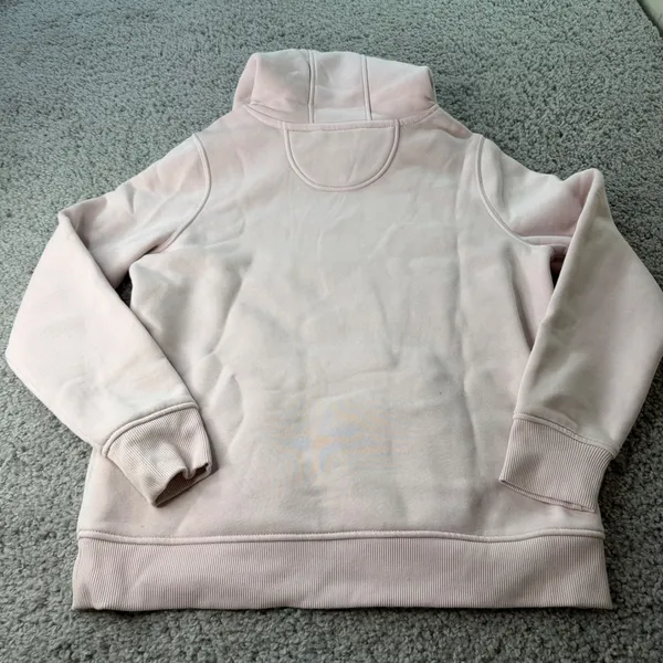 Carhartt Relaxed Fit Hoodie Sweatshirt Light Pink Women Large 12-14 Logo Patch - Image 2