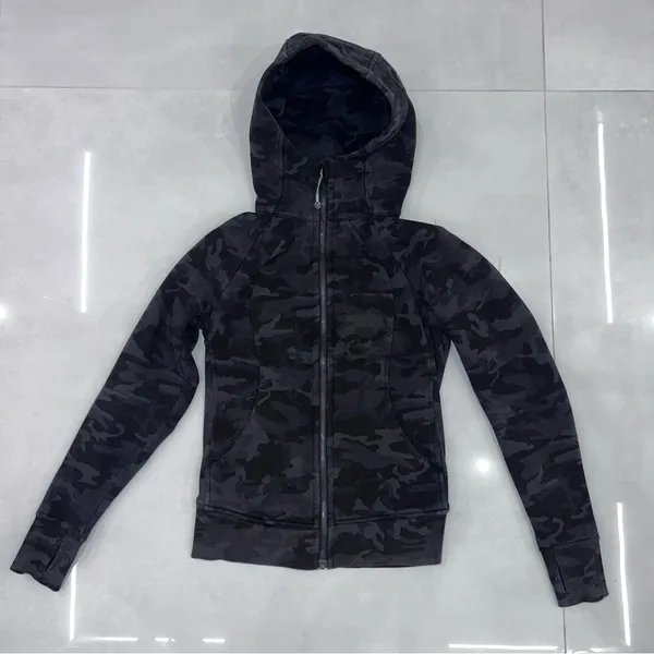 Lululemon Scuba Hoodie *Light Cotton Fleece Heritage 365 Camo Deep Coal Multi - Image 8