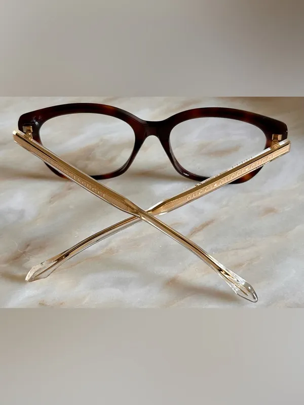 Gucci GG0566ON 002 Womens Tortoise Crystal Cat Eye Glasses Guaranteed Authentic‎ - Image 3