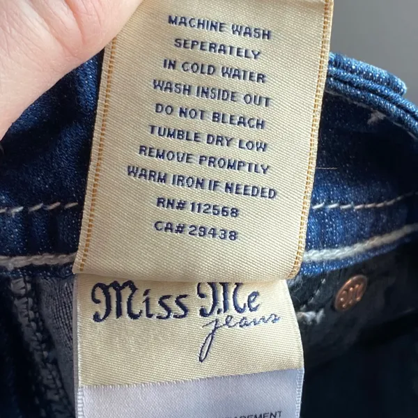 Miss Me Jeans Women's Size 26 Skinny style Denim Embellished‎ flap Pockets - Image 11