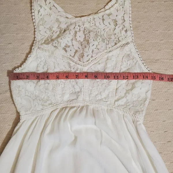 Abercrombie & Fitch‎ White Lace Babydoll Dress. Size M - Image 4