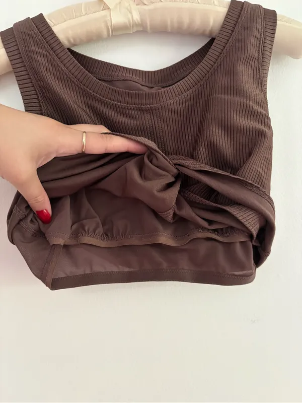 Aerie Offline Ribbed Shine Twist Front Sports Bra Size Medium - Image 5