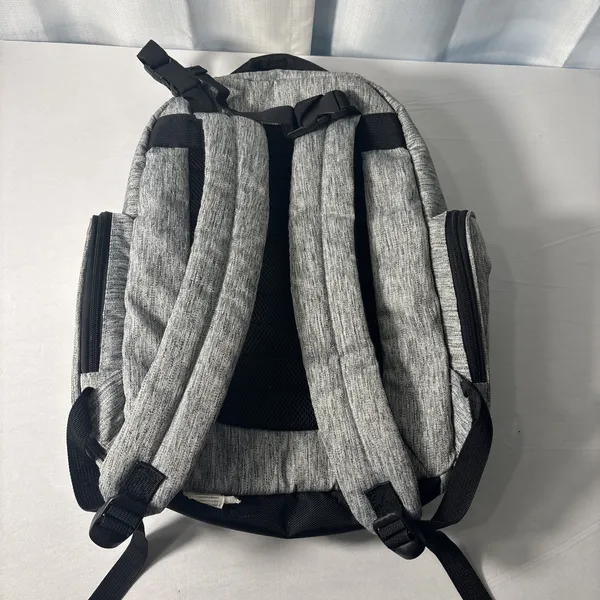 Eddie Bauer‎ First Adventure Backpack Baby Diaper Bag Gray Black Waterproof 16" - Image 4