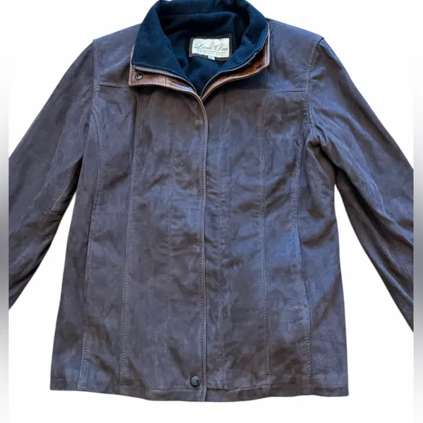 Women's Lone Pine 100% Leather Suede Lambskin Brown Field Jacket Coat Made USA - Image 3