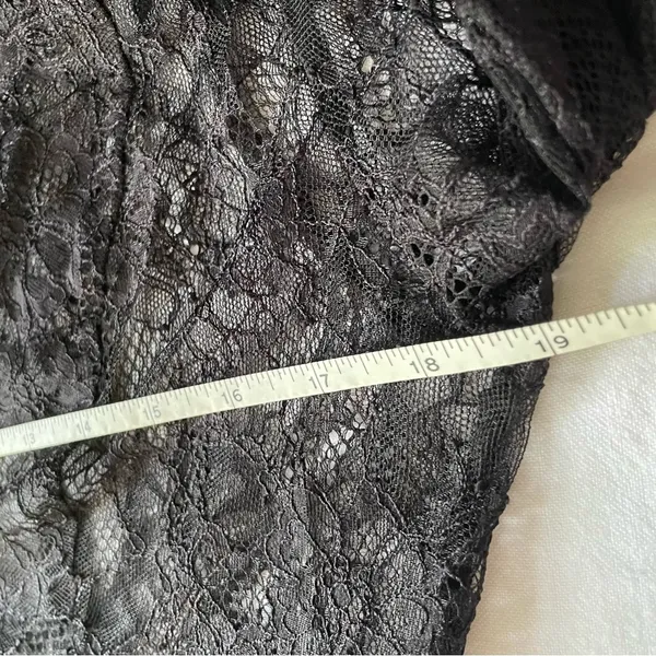 Black Lace Whimsigoth Boho Fairy Mystic Long Sleeve Top - Image 7