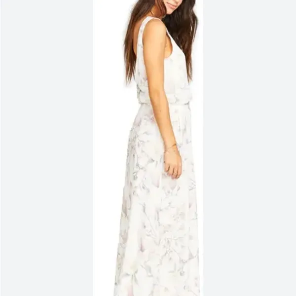 Show me your mumu floral maxi dress white and pink XS - Image 2