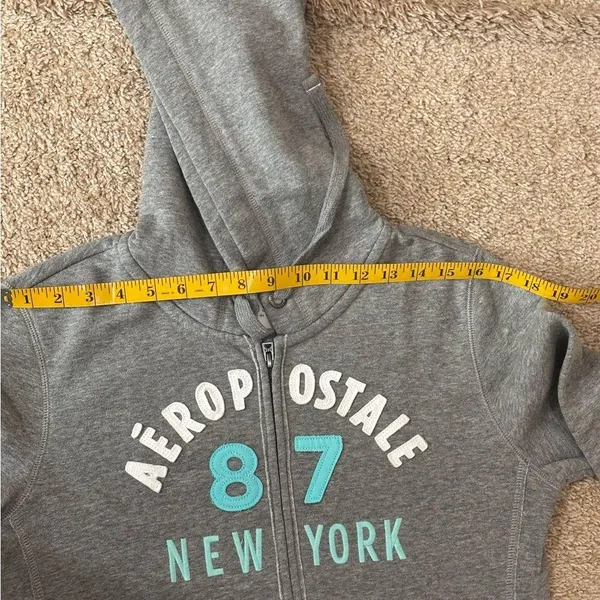 Aeropostale Women’s Grey Hoodie Sweatshirt - Image 10