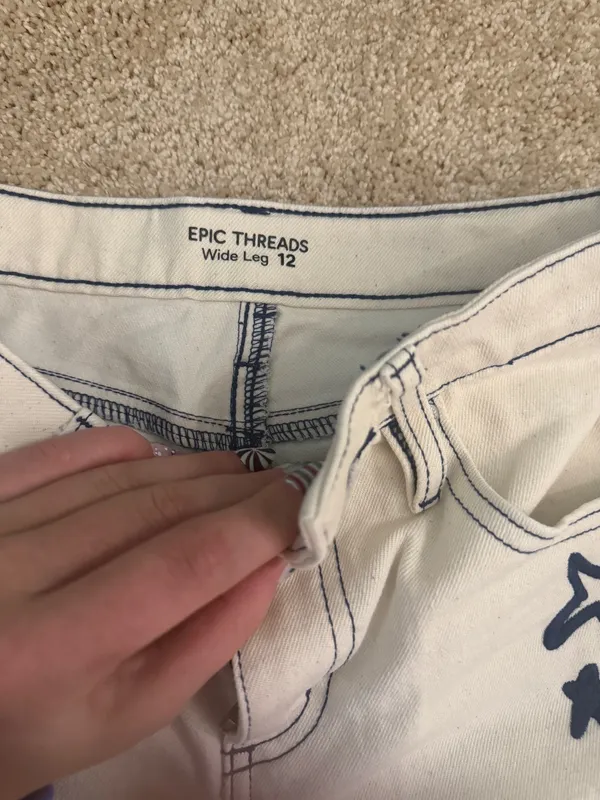 Epic threads wide leg jeans White Size 0 - Image 3