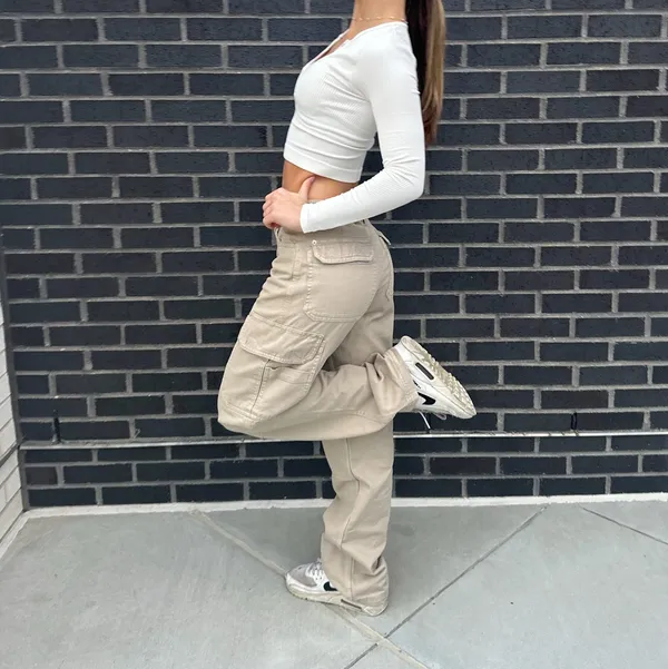 Garage cargo pants beige khaki - Image 2
